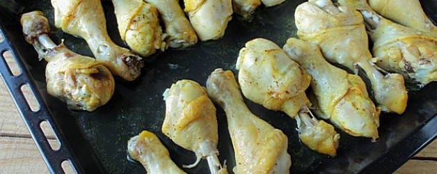 Куриные голени в духовке с карри