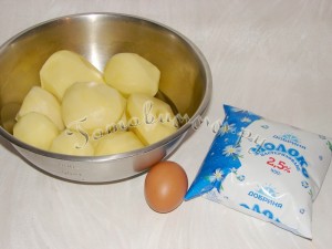 Картофельное пюре с молоком и яйцом 