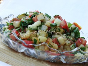 Овощной салат с жареной картошкой рецепт с фото