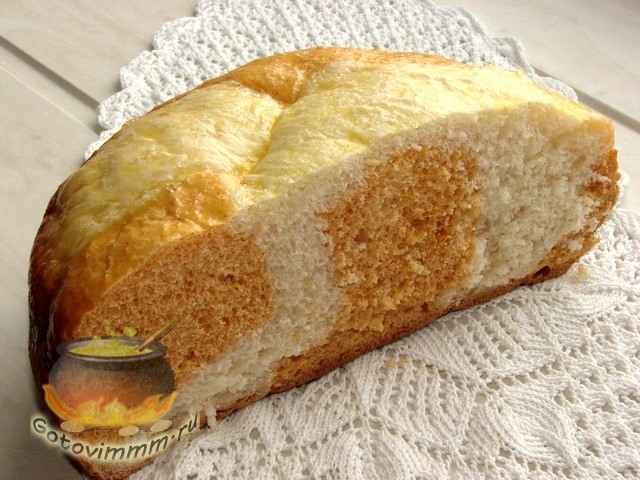 Мраморный хлеб в мультиварке 